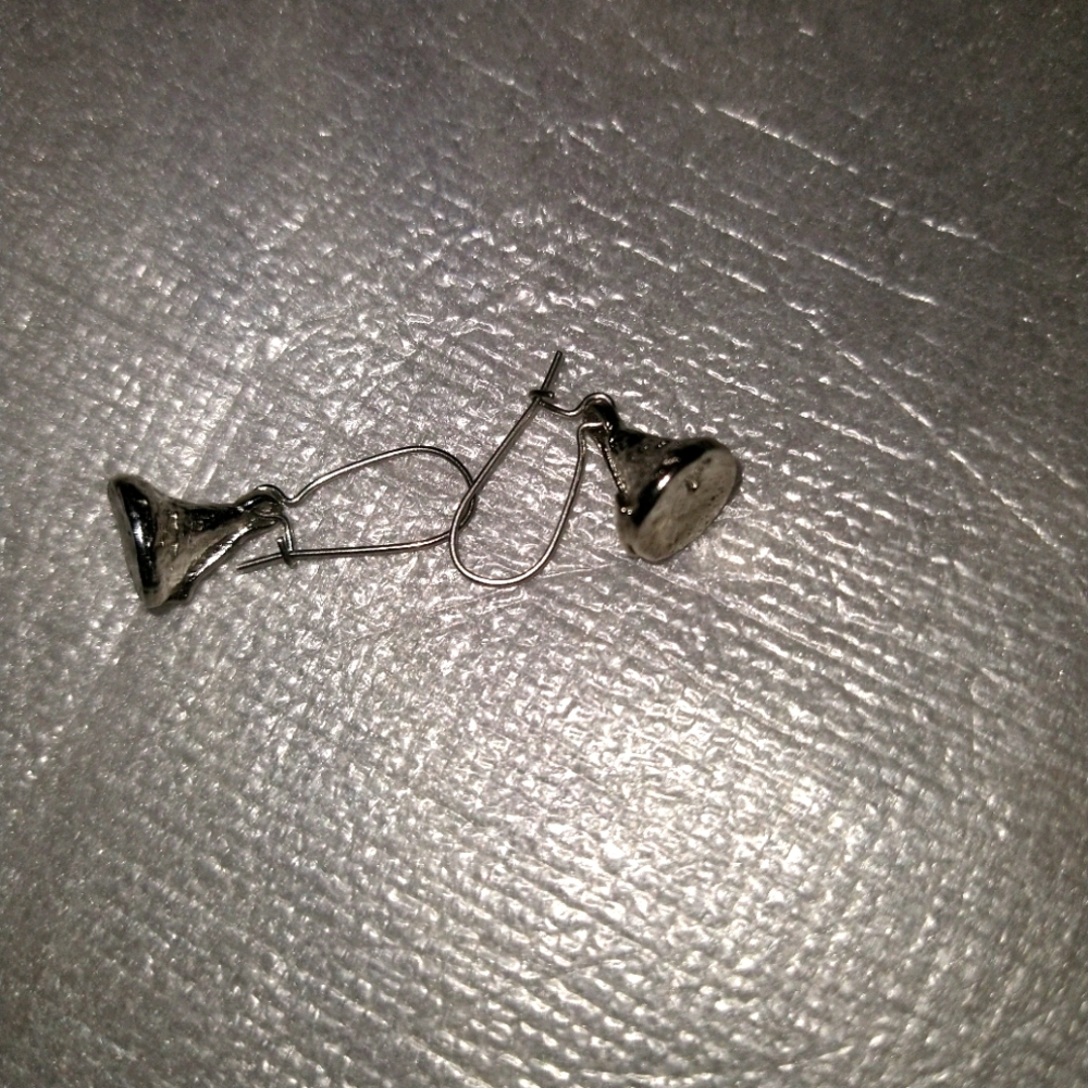 Silver Foil Wrapped Choc Kisses Ear Wire Earrings